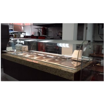 5 Openings Water Bath with Curved Crystal (Gas).